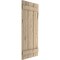 Ekena Millwork Rustic Three Board Spaced Board-n-Batten Hand Hewn Faux Wood Shutters, 17 1/2W x 46H, PR SHUBSS17X46HHPR - alternate 8